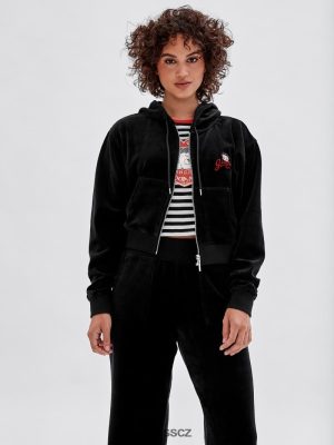 GUESS Czarna Torebka - GUESS Originals x Betty Boop Velor bunda černý unisex 2BRD1836 oblečení