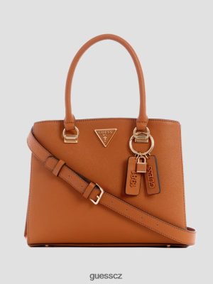 GUESS Czarna Torebka - GUESS Přítelkyně Noelle Satchel lehký koňak ženy 2BRD2841 tašky