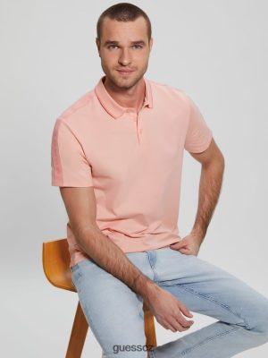 GUESS Czarna Torebka - GUESS Paul Pique Tape Polo tričko Blossom světle růžová muži 2BRD4071 oblečení