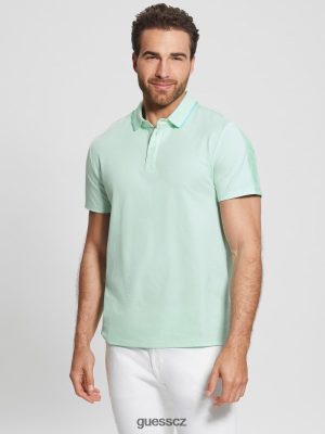 GUESS Czarna Torebka - GUESS Paul Pique Tape Polo tričko Měkká aqua muži 2BRD4179 oblečení