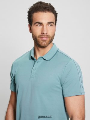 GUESS Czarna Torebka - GUESS Paul Pique Tape Polo tričko Čestná modrá muži 2BRD4044 oblečení