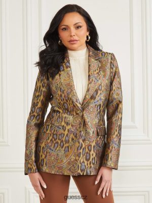 GUESS Czarna Torebka - GUESS Phoenix Rising Jacquard Blazer Phoenix Rising Jacquard ženy 2BRD1878 oblečení