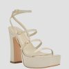 GUESS Czarna Torebka - GUESS Platforma Yenna Strappy Platform Heels světle šedá ženy 2BRD3438 obuv