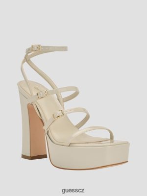 GUESS Czarna Torebka - GUESS Platforma Yenna Strappy Platform Heels světle šedá ženy 2BRD3438 obuv