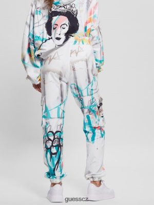 GUESS Czarna Torebka - GUESS Pouliční umělecké joggery Street Art Print ženy 2BRD2181 oblečení