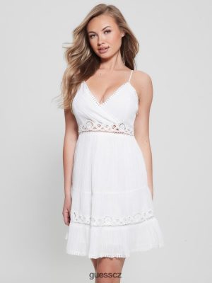 GUESS Czarna Torebka - GUESS Quincy šaty čistá bílá ženy 2BRD489 oblečení