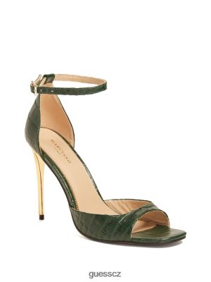 GUESS Czarna Torebka - GUESS Sandál Peep-Toe na patě Green Croco ženy 2BRD3420 obuv