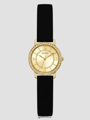 GUESS Czarna Torebka - GUESS Silikonové analogové hodinky Zlatý tón a černá ženy 2BRD3609 příslušenství