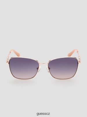 GUESS Czarna Torebka - GUESS Sluneční brýle z motýlí kovové barvy Lesklé růžové zlato/gradient ženy 2BRD3663 příslušenství