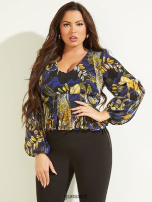 GUESS Czarna Torebka - GUESS Sonora Top Aquarius Print ženy 2BRD1236 oblečení