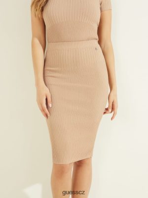 GUESS Czarna Torebka - GUESS Sukně Margot svetr Globe Beige Multi ženy 2BRD2448 oblečení