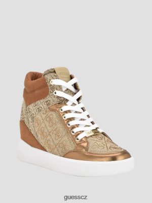 GUESS Czarna Torebka - GUESS Světle na klínové logo Blairin Středně hnědá ženy 2BRD3342 obuv