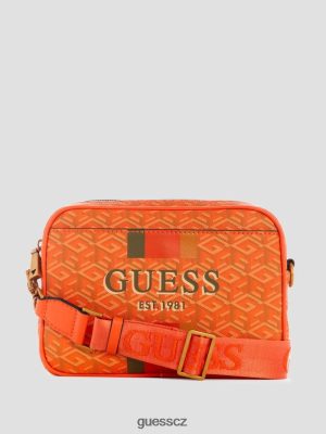GUESS Czarna Torebka - GUESS Taška Vikky Camera Oranžové logo ženy 2BRD2949 tašky