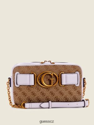 GUESS Czarna Torebka - GUESS Taška na kameru Aviana latte/lilac ženy 2BRD2967 tašky