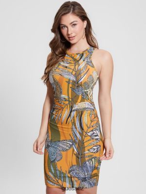 GUESS Czarna Torebka - GUESS Tansy tištěné šaty Batik Toucan Clay ženy 2BRD414 oblečení