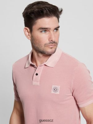 GUESS Czarna Torebka - GUESS Umyté pólo Blush Cotton muži 2BRD3969 oblečení