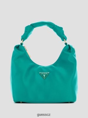 GUESS Czarna Torebka - GUESS Velina saténový hobo taška Grey-Yarn Barvie ženy 2BRD3039 tašky