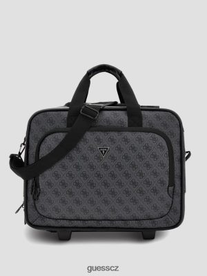 GUESS Czarna Torebka - GUESS Vezzola Pilot Trolley Travel Bag Uhlí multi ženy 2BRD3171 tašky