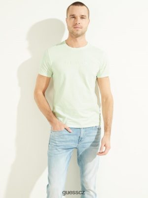 GUESS Czarna Torebka - GUESS Vyšívané logo Tee Oceánská máta muži 2BRD4131 oblečení