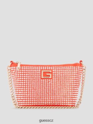 GUESS Czarna Torebka - GUESS Zlacený kousek z Gilded Glamour Mini Top-Zip pomerančový ženy 2BRD3003 tašky