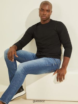 GUESS Czarna Torebka - GUESS Zuma s dlouhým rukávem černý muži 2BRD4059 oblečení