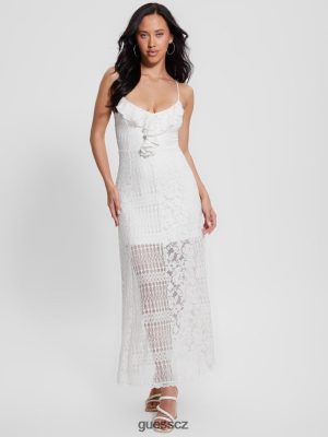 GUESS Czarna Torebka - GUESS šaty Kellie Lace Maxi krémová bílá ženy 2BRD303 oblečení