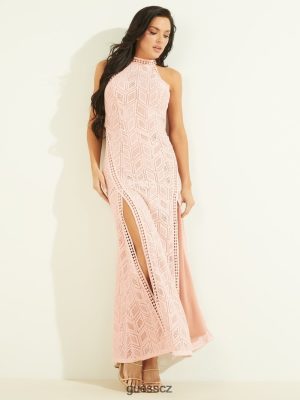 GUESS Czarna Torebka - GUESS Šaty na krajky západ slunce Pink Roses Multi ženy 2BRD597 oblečení