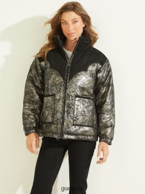 GUESS Czarna Torebka - GUESS bunda loise kožená bunda černý ženy 2BRD1887 oblečení