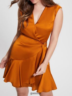 GUESS Czarna Torebka - GUESS ekologické saténové šaty podzimní květ ženy 2BRD378 oblečení