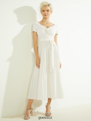 GUESS Czarna Torebka - GUESS ekologicky erynn pásové šaty krémová bílá ženy 2BRD789 oblečení