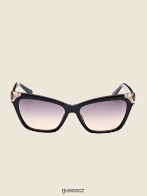 GUESS Czarna Torebka - GUESS želva plastová čtvercová sluneční brýle stříbro ženy 2BRD3720 příslušenství