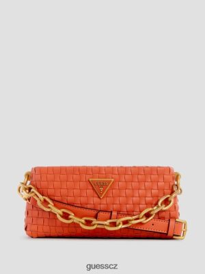 GUESS Czarna Torebka - GUESS lisbet tkaný mini zip-top crossbody mák ženy 2BRD2811 tašky