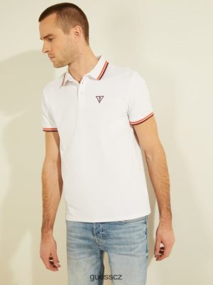 GUESS Czarna Torebka - GUESS logo sportovní pique pólo čistá bílá muži 2BRD4041 oblečení