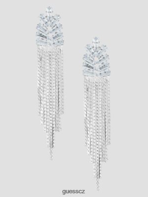 GUESS Czarna Torebka - GUESS mini prohlášení lineární náušnice stříbro ženy 2BRD3846 příslušenství