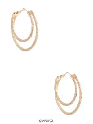 GUESS Czarna Torebka - GUESS náušnice s vrstvením obruče zlato ženy 2BRD3870 příslušenství