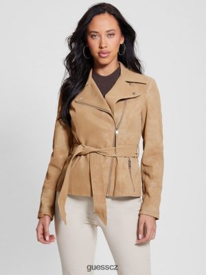 GUESS Czarna Torebka - GUESS nová Agnes Belted Moto bunda Mokrý písek Multi ženy 2BRD1767 oblečení