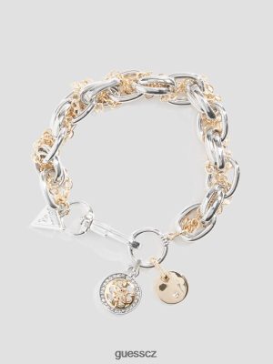 GUESS Czarna Torebka - GUESS quattro g Charm Přepínač náramku stříbro ženy 2BRD3840 příslušenství