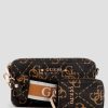 GUESS Czarna Torebka - GUESS rea quattro g mini crossbody Brown Multi ženy 2BRD2754 tašky