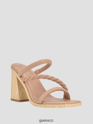 GUESS Czarna Torebka - GUESS sandály dřevěné paty barperu Světlo přirozené 110 ženy 2BRD3441 obuv