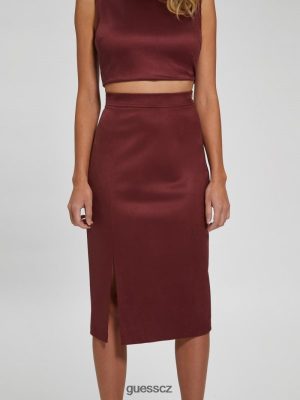 GUESS Czarna Torebka - GUESS sukně Mirabelle Faux-seede Mystické víno ženy 2BRD2331 oblečení