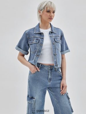 GUESS Czarna Torebka - GUESS tričko s džínovým dělníky originály Go Donna Medium Wash unisex 2BRD1371 oblečení