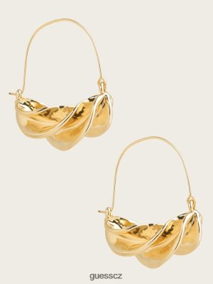 GUESS Czech Republic - GUESS 14K Zlatý náušnice Twist Hoop Stříbro/zlato ženy 2BRD3916 příslušenství