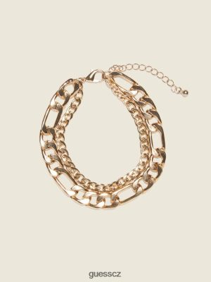 GUESS Czech Republic - GUESS 14K Zlato potahovaná vrstvená kotník s obrubníkem Stříbro/zlato ženy 2BRD3898 příslušenství