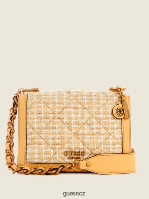 GUESS Czech Republic - GUESS Abey tweed crossbody taška Světlo/pastelová žlutá ženy 2BRD2989 tašky
