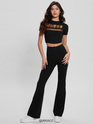 GUESS Czech Republic - GUESS Aggie Flare Leggings černý ženy 2BRD2050 oblečení