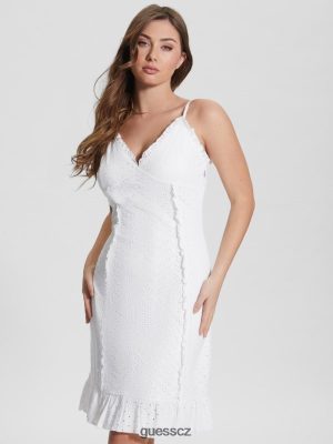 GUESS Czech Republic - GUESS Amal Paisley Mini šaty čistá bílá ženy 2BRD424 oblečení