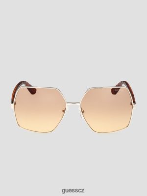 GUESS Czech Republic - GUESS Aurora nadrozměrná obložení sluneční brýle želva ženy 2BRD3652 příslušenství