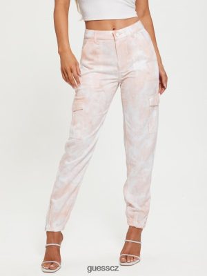 GUESS Czech Republic - GUESS Bowie Cargo Chino kalhoty Rose Bliss TIE TIE DYE ženy 2BRD2290 oblečení