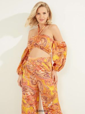 GUESS Czech Republic - GUESS Cabo paisley studená ramena Cabo Paisley ženy 2BRD1612 oblečení