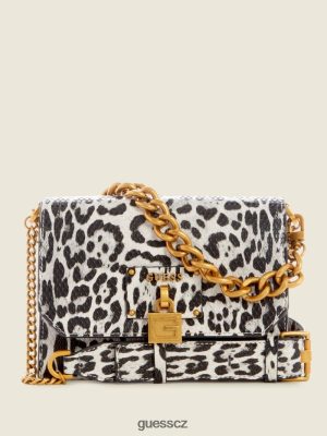 GUESS Czech Republic - GUESS Center Stage Leopard Crossbody Black W/Punch ženy 2BRD3325 tašky
